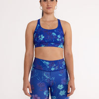 Strappy Bra Royal Flowers