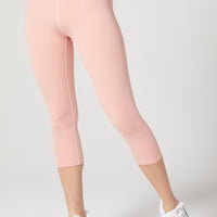 Camila Cropped Front Pocket Legging Rose Blush