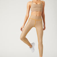 Gaby Strap Back Bra Zipper Turmeric