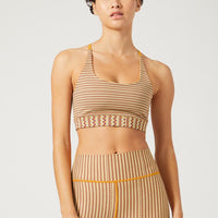 Gaby Strap Back Bra Zipper Turmeric