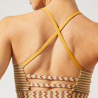 Gaby Strap Back Bra Zipper Turmeric