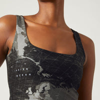 Thalia Cropped Tank Compass Black