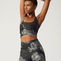 Thalia Cropped Tank Compass Black