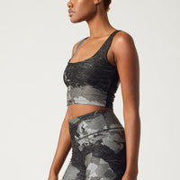 Thalia Cropped Tank Compass Black