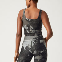 Thalia Cropped Tank Compass Black