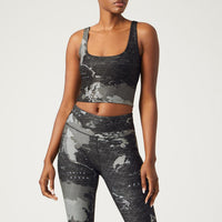 Thalia Cropped Tank Compass Black