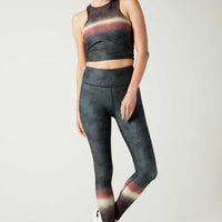 Alexa Cropped Tank Tie Dye Stripe