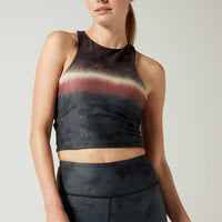 Alexa Cropped Tank Tie Dye Stripe
