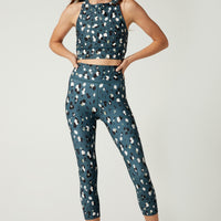 Camila Cropped Front Pocket Legging Paint Spot Animal