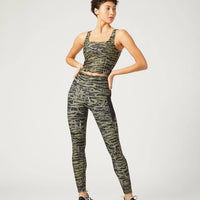 Thalia Cropped Tank Downtown Zebra Olive