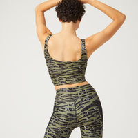 Thalia Cropped Tank Downtown Zebra Olive