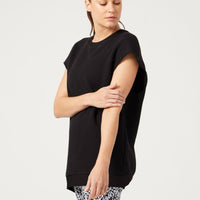 Chelsea Sleeveless Sweatshirt Jet Black