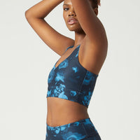 Irene Bra Neon Blue Flowers