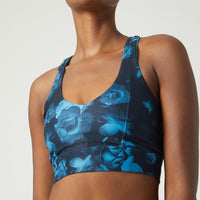 Irene Bra Neon Blue Flowers