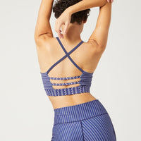 Gaby Strap Back Bra Zipper Sapphire