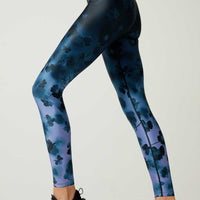 Camila Front Pocket Legging Floral Camo Stone Teal