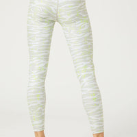 High Waist Reversible Legging Downtown Zebra White
