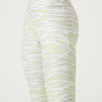 High Waist Reversible Legging Downtown Zebra White