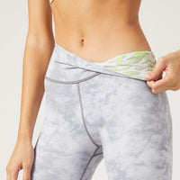 High Waist Reversible Legging Downtown Zebra White