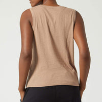 Maggie Muscle Tee Camel