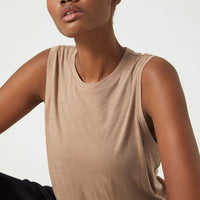 Maggie Muscle Tee Camel