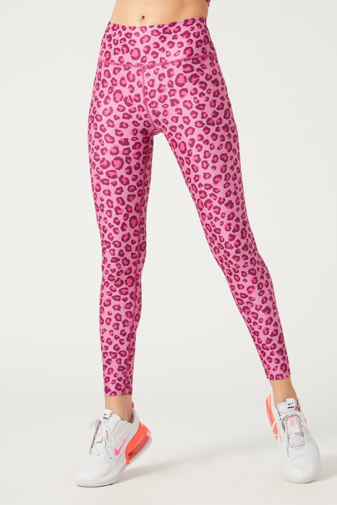 High Waist Legging Pink Foil Cheetah – Wear It To Heart