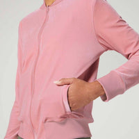 Velvet Bomber Jacket Rose Blush