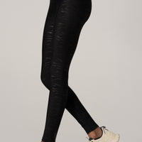 High Waist Leggings Tiger Emboss Black