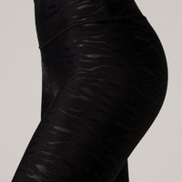 High Waist Leggings Tiger Emboss Black