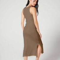 Jane Rib Dress Portobello