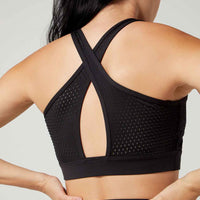 Rina Crossback Bra Athletic Mesh Jet Black