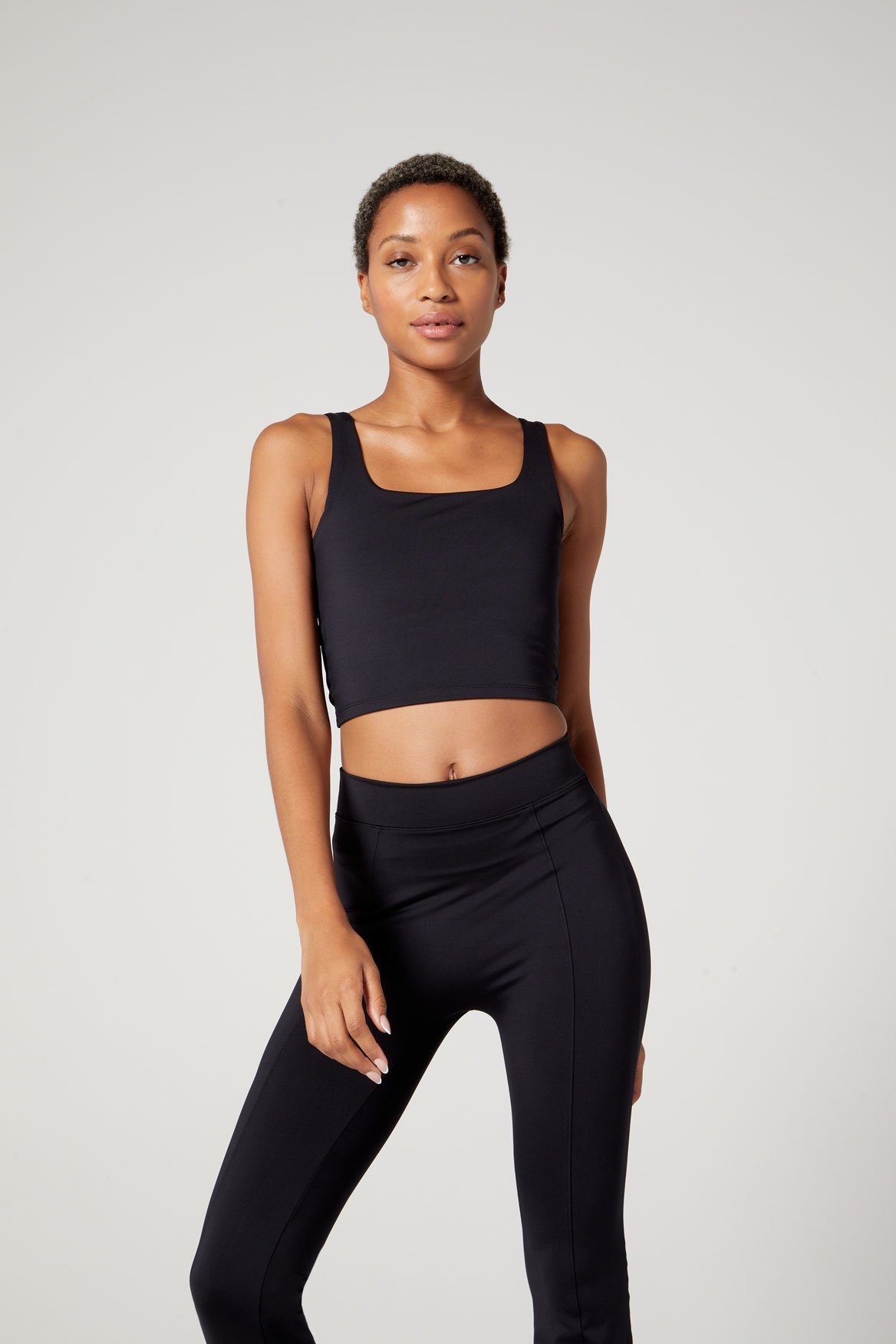 Nike Yoga Luxe Crop Sports Top Black