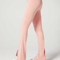 Teresa Slit Flare Rose Blush