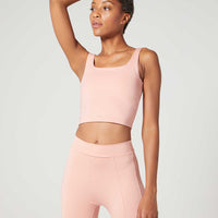 Thalia Cropped Tank Rose Blush