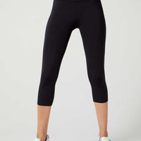Camila Cropped Front Pocket Legging Jet Black