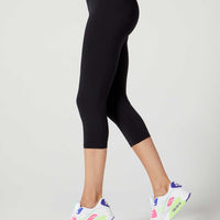 Camila Cropped Front Pocket Legging Jet Black