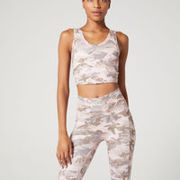 Anna Cropped Tank Blush Cascade Camo