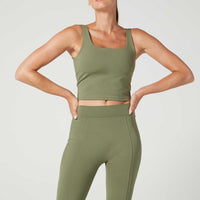 Thalia Cropped Tank Deep Lichen