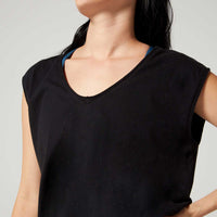 Cindy Sleeveless Tank Jet Black