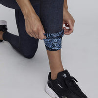 High Waist Reversible Leggings Sky Paisley