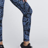 High Waist Reversible Leggings Sky Paisley