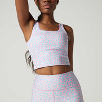 Thalia Ric Rac Tank Shabby Chic Ditsy Blue