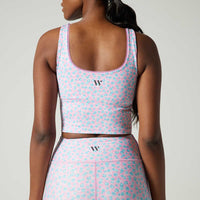 Thalia Ric Rac Tank Shabby Chic Ditsy Blue