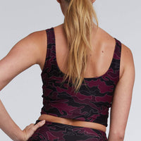 Thalia Cropped Tank Burgundy Line Camo
