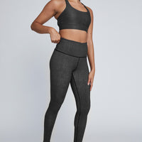 Strappy Bra Black And Grey Stripe