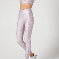 Bowie High Waist Legging Satin Cheetah Blush