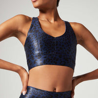 Irene Bra Satin Cheetah Navy