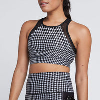 Jia Bra Black And White Houndstooth