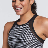 Jia Bra Black And White Houndstooth