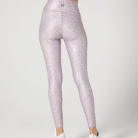 Bowie High Waist Legging Satin Cheetah Blush